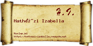 Hatházi Izabella névjegykártya